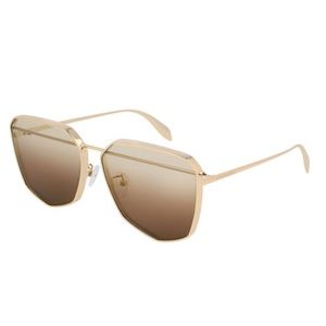 Alexander McQueen irregular metal aviator